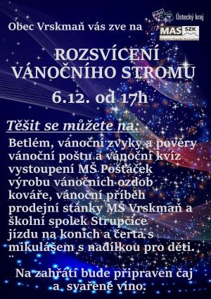 rozvícení vánočního stromu