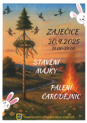 pálení čarodějnic a májka