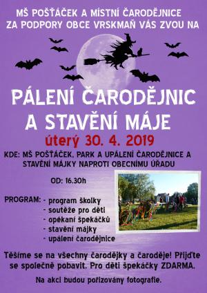 Čarodějnice a stavění májky